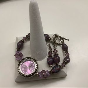 Geneva Watch Bracelet and Earrings